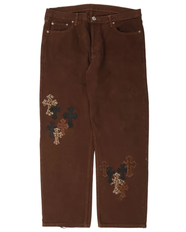 Brown Crome Heaerts Levi’s Cross Patch Jeans