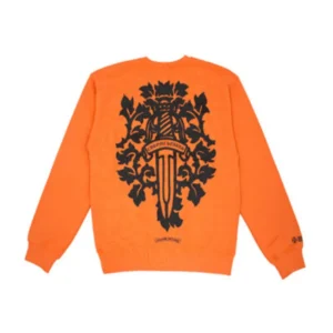 Chrome Hearts Vine Dagger Crewneck Sweatshirt – Orange