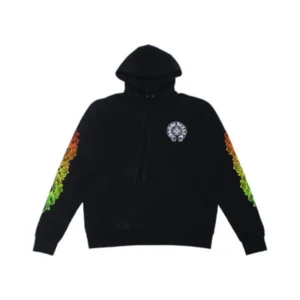 Chrome Hearts Floral Sleeve Gradient Made In Hollywood Hoodie – Black