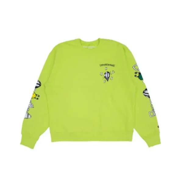 Chrome Hearts Matty Boy Link Crewneck Sweatshirt – Lime Green