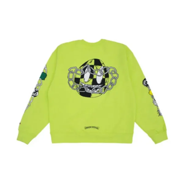 Chrome Hearts Matty Boy Link Crewneck Sweatshirt – Lime Green