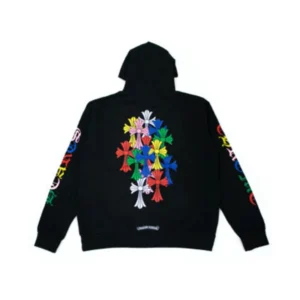 Chrome Hearts Multi Color Cross Cemetery Hoodie – Black